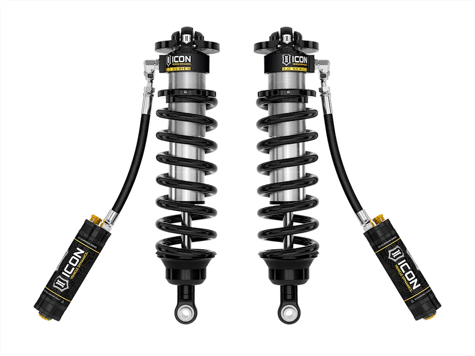 ICON 2022-2025 Toyota Tundra 1.25-3.25" Lift/2023-2025 Sequoia 3-4.25" Lift, V.S. 3.0 Series Front Coilover Kit, Remote Reservoir w/ CDCV, Pair 58775c 1 of 6