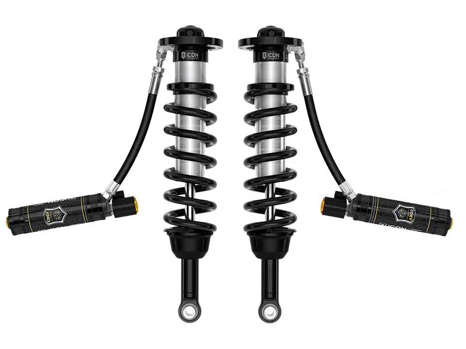 ICON 2022-2025 Toyota Tundra 1.25-3.5" Lift/2023-2025 Sequoia 3-4.5" Lift, Front, V.S. 2.5 Series Coilover Kit, Remote Reservoir w/ CDEV, Pair 58770e 1 of 6