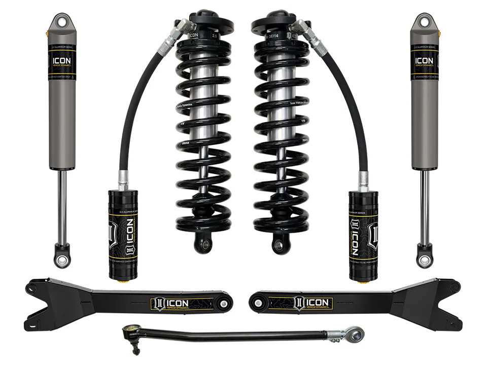 ICON 2023 Ford F-250/F-350 Super Duty 4WD, 2.5-3" Lift, Stage 2 Coilover Conversion System w/ Radius Arms K63162R 1 of 6