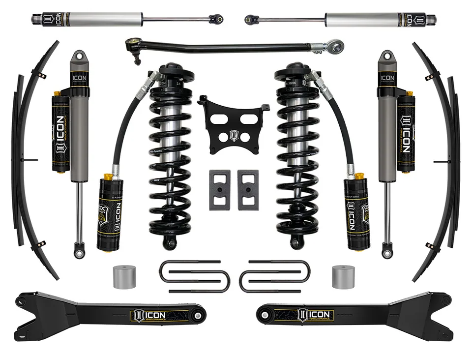 ICON 2023 Ford F-250/F-350 Super Duty 4WD, 2.5-3" Lift, Stage 4 Coilover Conversion System with Radius Arms and Expansion Packs k63164rl 1 of 2