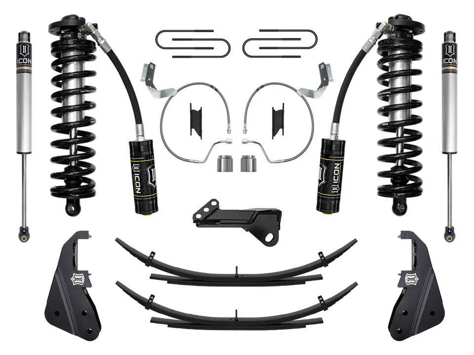 ICON 2023 Ford F-250/F-350 Super Duty 4WD, 4-5.5" Lift, Stage 1 Coilover Conversion System w/ Expansion Packs K63171L 1 of 5
