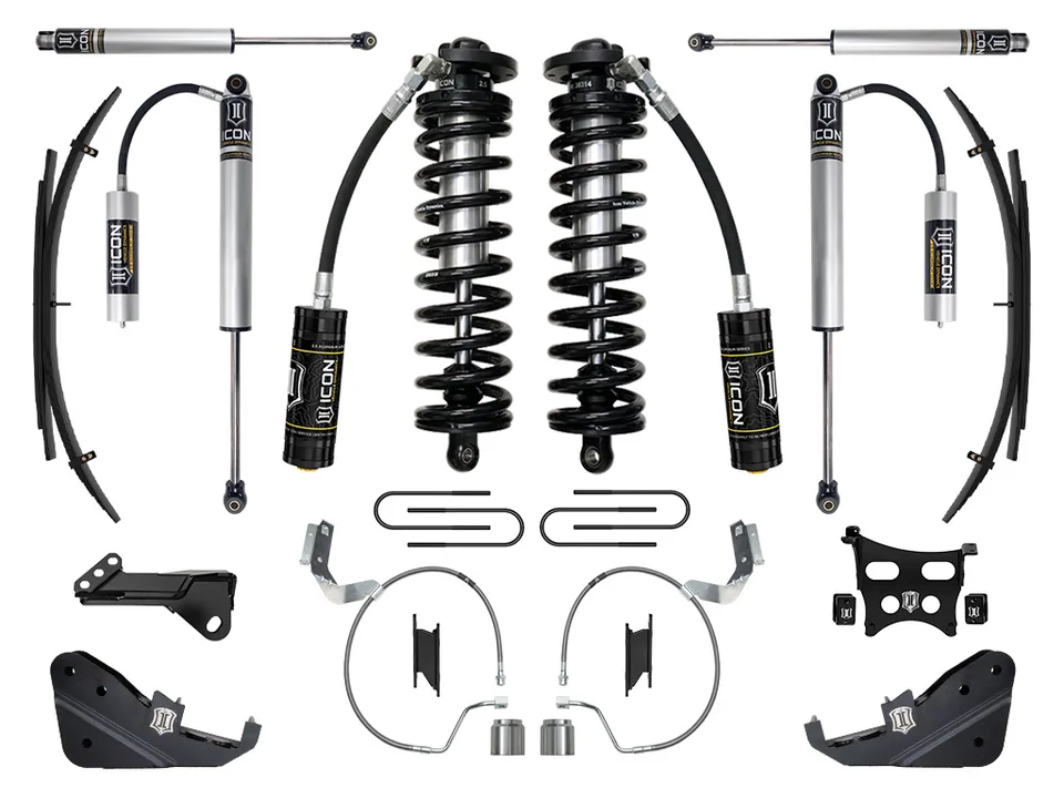 ICON 2023 Ford F-250/F-350 Super Duty 4WD, 4-5.5" Lift, Stage 2 Coilover Conversion System w/ Expansion Packs k63172l 1 of 5