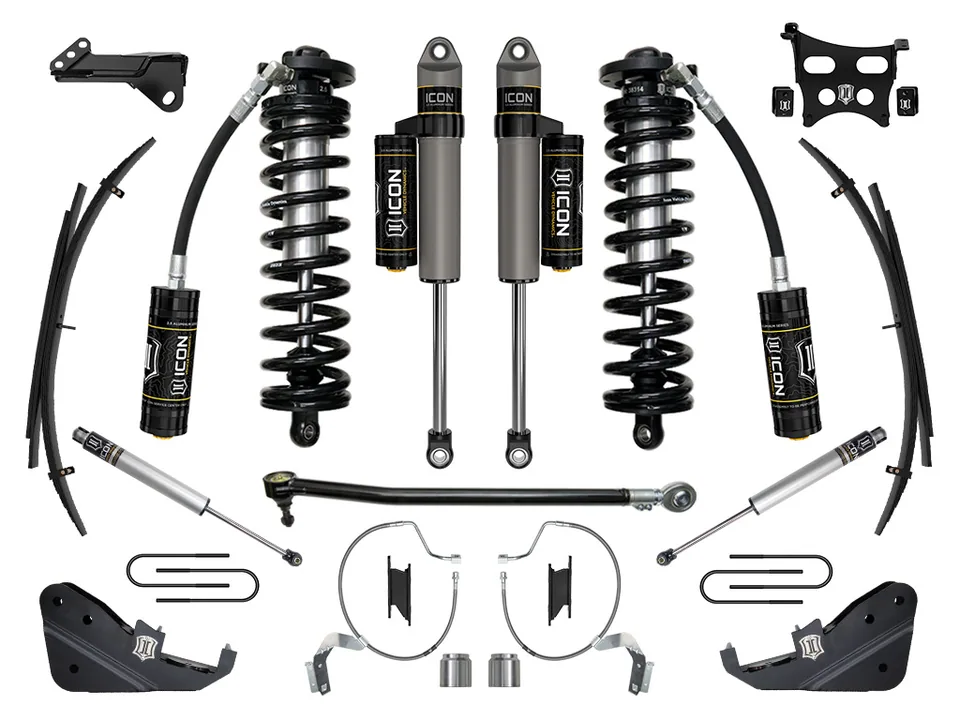 ICON 2023 Ford F-250/F-350 Super Duty 4WD, 4-5.5" Lift, Stage 4 Coilover Conversion System w/ Expansion Packs K63174L 1 of 5