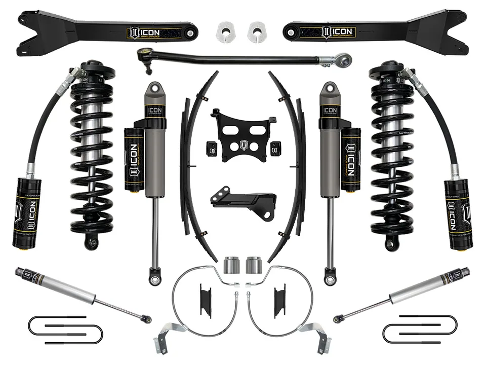 ICON 2023 Ford F-250/F-350 Super Duty 4WD, 4-5.5" Lift, Stage 4 Coilover Conversion System w/ Radius Arms & Expansion Packs K63174RL 1 of 5