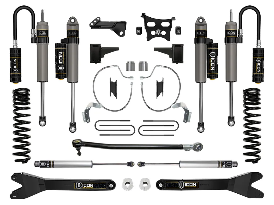ICON 2023 Ford F-250/F-350 Super Duty 4WD Diesel, 4.5" Lift, Stage 4 Suspension System w/ Radius Arms K64544R 1 of 5
