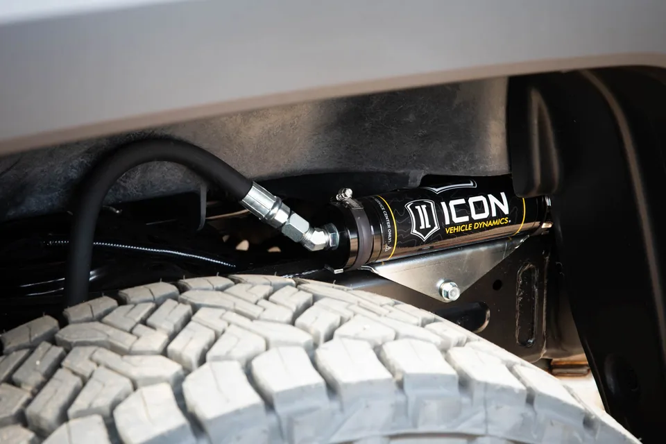 ICON 2024-2025 Toyota Tacoma, 0-1" Lift, Rear, V.S. 2.5 Aluminum Series Shock Absorbers, Remote Reservoir, Pair 57808p 4 of 6