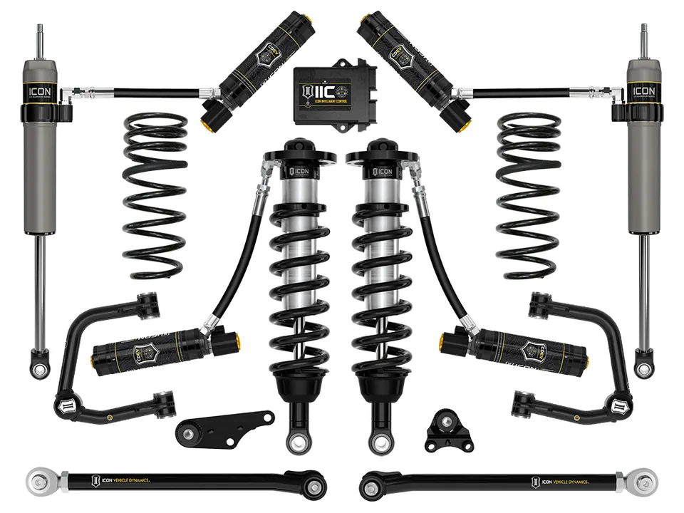 ICON 2024-2025 Toyota Tacoma 1.25-3" Lift, Stage 10 Suspension System, Tubular, Overland Rear Springs k53300tx 1 of 6