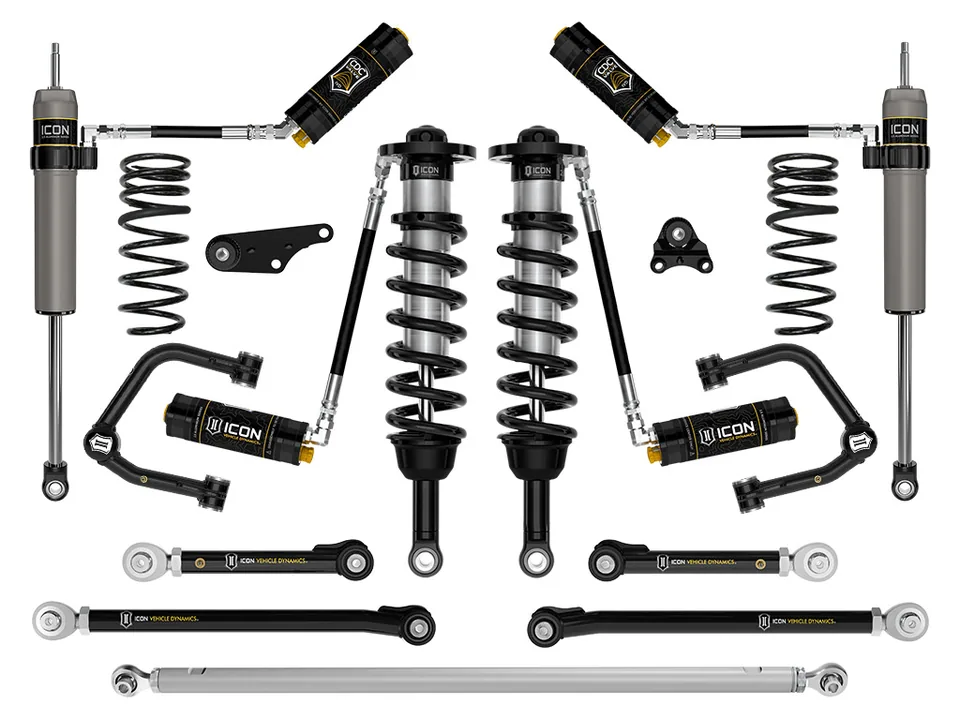 ICON 2024-2025 Toyota Tacoma 1.25-3" Lift, Stage 11 Suspension System, Tubular, Overland Rear Springs k53301tx 1 of 6