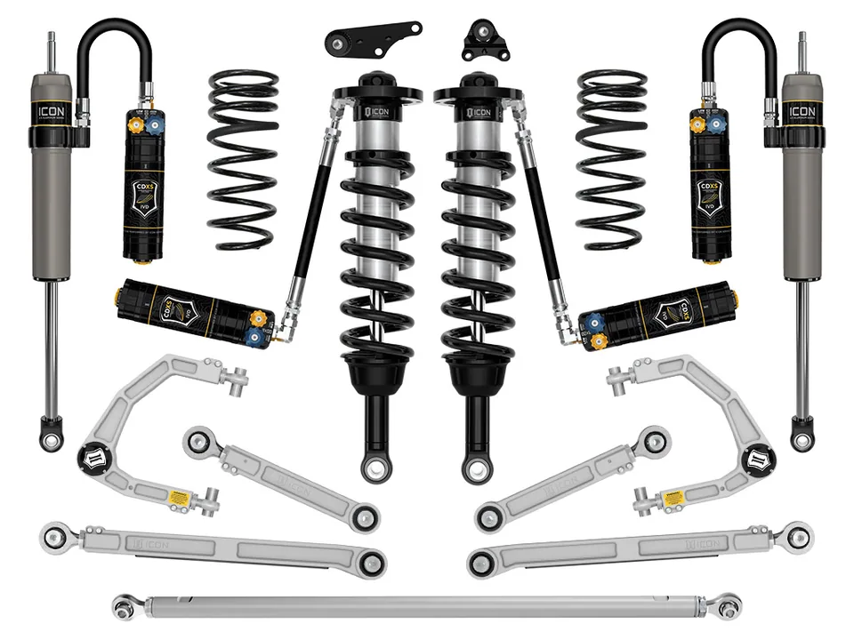 ICON 2024-2025 Toyota Tacoma 1.25-3" Lift, Stage 12 Suspension System, Billet, Overland Rear Springs k53302x 1 of 6