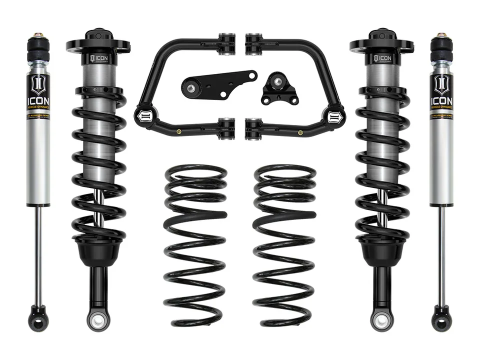 ICON 2024-2025 Toyota Tacoma 1.25-3" Lift, Stage 2 Suspension System, Tubular, Triple Rate Rear Springs k53292ts 1 of 5