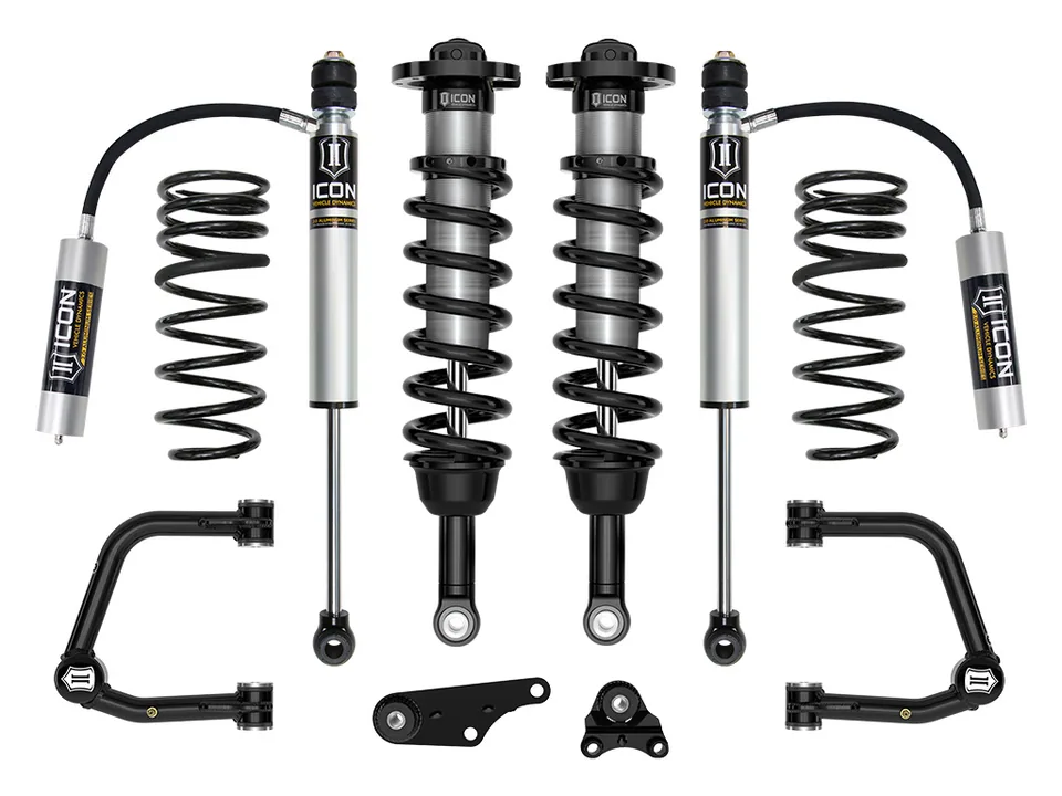 ICON 2024-2025 Toyota Tacoma 1.25-3" Lift, Stage 3 Suspension System, Tubular, Overland Rear Springs k53293tx 1 of 5