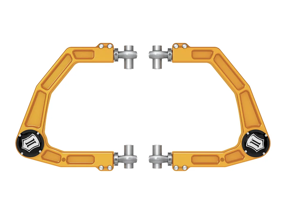 ICON 2024-2025 Toyota Tacoma/2024 Toyota Land Cruiser 250 Series/2024 Lexus GX550, Front, Billet Upper Control Arms w/ Delta Joint Pro, Gold Anodizing 58552gdj 1 of 5