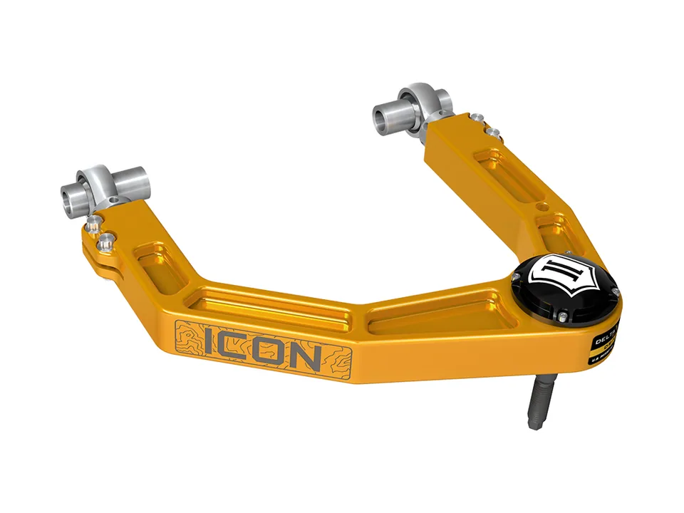 ICON 2024-2025 Toyota Tacoma/2024 Toyota Land Cruiser 250 Series/2024 Lexus GX550, Front, Billet Upper Control Arms w/ Delta Joint Pro, Gold Anodizing 58552gdj 4 of 5