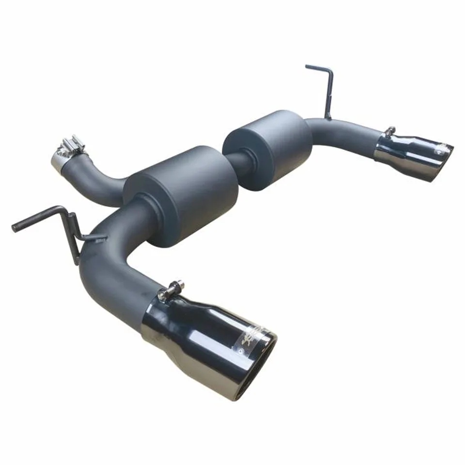 Injen 07-17 Jeep Wrangler JK 3.6L/3.8L 63mm Stealth Black Axle-back Exhaust w/ 4in Black Tips SES5004BLK 4 of 5