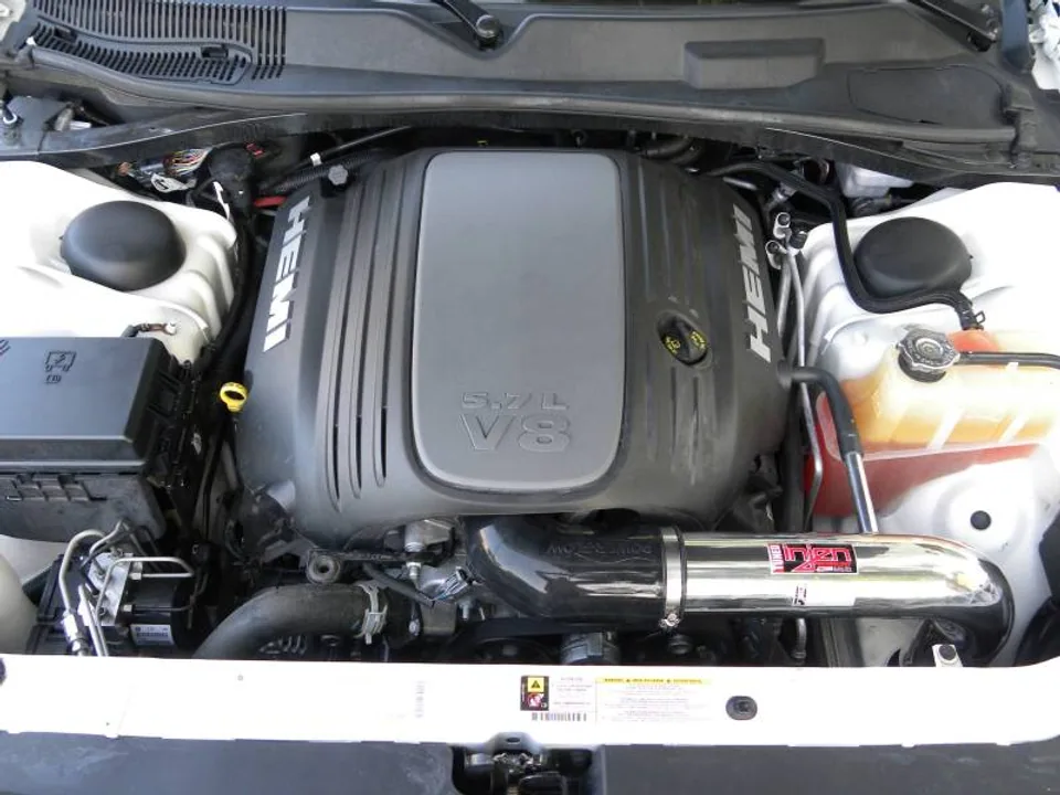 Injen 09-14 Dodge Challenger Hemi 5.7L V8 SRT-8 6.1L 5.7L V8 Wrinkle Black Power-Flow PF5061WB 2 of 2