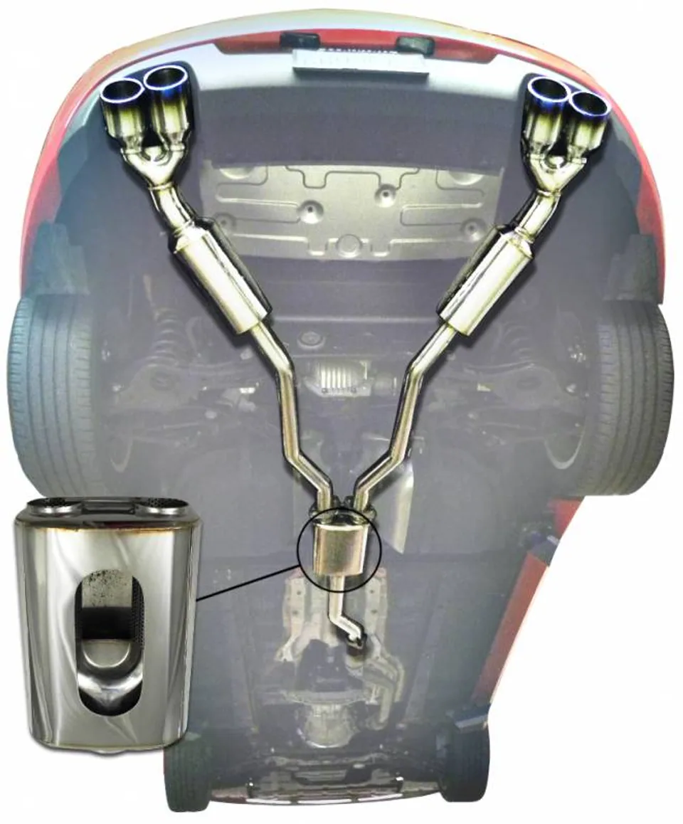 Injen 10-13 Hyundai Genesis Coupe 2.0L(t) 4cyl SS Exhaust w/ 76mm Y-Pipe Resonator/Molded SS Flanges SES1386TT 5 of 5