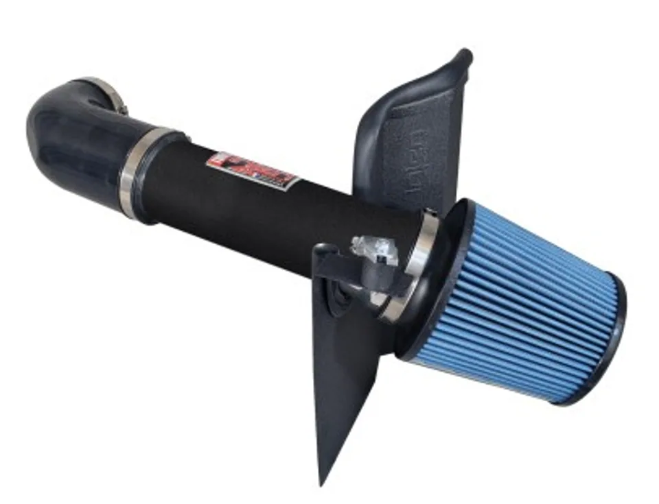 Injen 11-19 Dodge Challenger Hemi 5.7L V8 Wrinkle Black Power-Flow Air Intake System w/Heat Shield PF5063WB 1 of 1