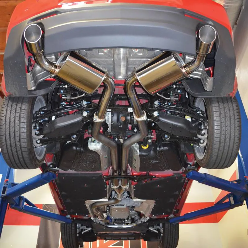 Injen 16-20 Chevy Camaro 2.0L 4 Cyl Full 3in Cat-Back Stainless Steel Exhaust w/SS Flanges & Y Pipe SES7300 3 of 3