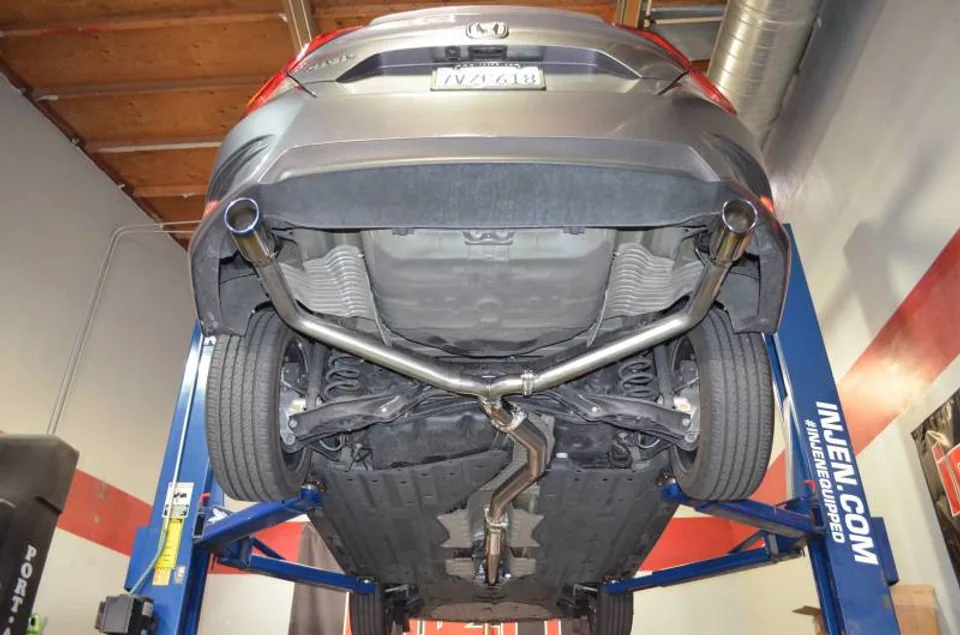 Injen 16-20 Honda Civic 1.5L Turbo 4Cyl (Sedan) 63mm SS Cat-Back Exhaust w/ Dual Burnt Titanium Tips SES1572TT 6 of 6