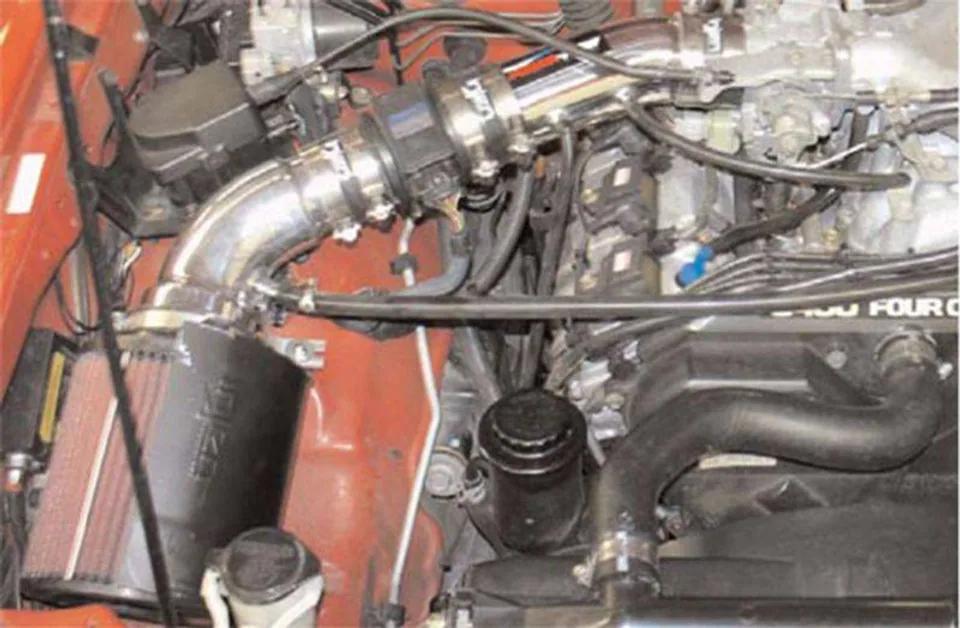 Injen 96-98 4Runner / Tacoma 3.4L V6 only Wrinkle Black Power-Flow Air Intake System PF2050WB 2 of 2