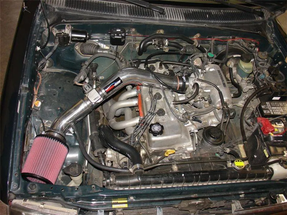 Injen 97-99 Tacoma 4 Cyl. only Wrinkle Black Power-Flow Air Intake System PF2010WB 2 of 2