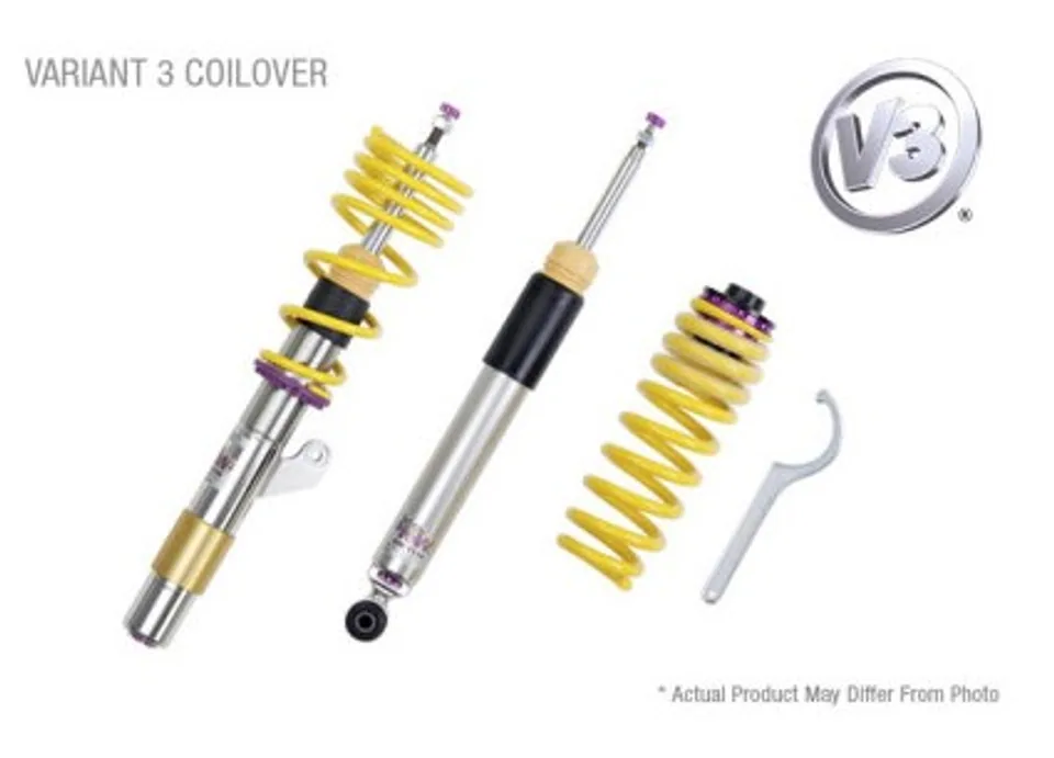 KW Coilover Kit V3 2018+ Audi A5 (B9) Cabrio Quattro w/o Electronic Dampening (50mm) 352100CD 1 of 1