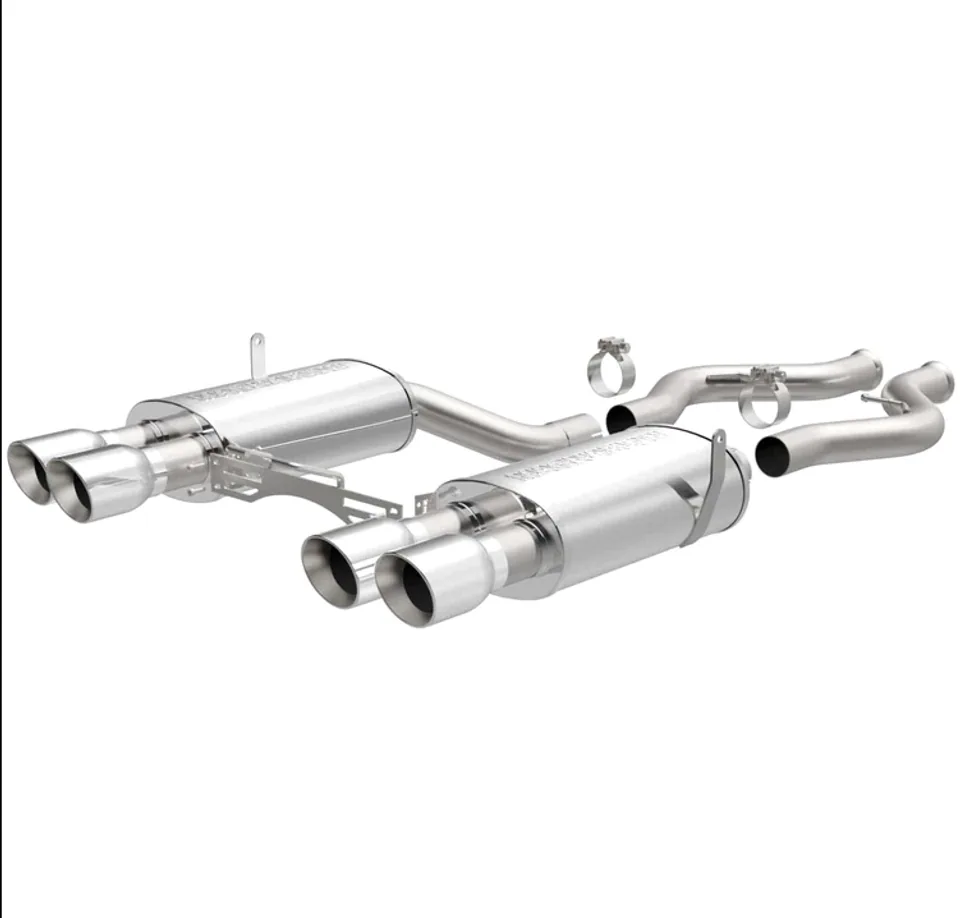 MagnaFlow 08-13 BMW 335I L6 3.0L TC Sedan Touring Series Dual Split Rr Exit SS Cat-Back Perf Exhaust 16387 1 of 4