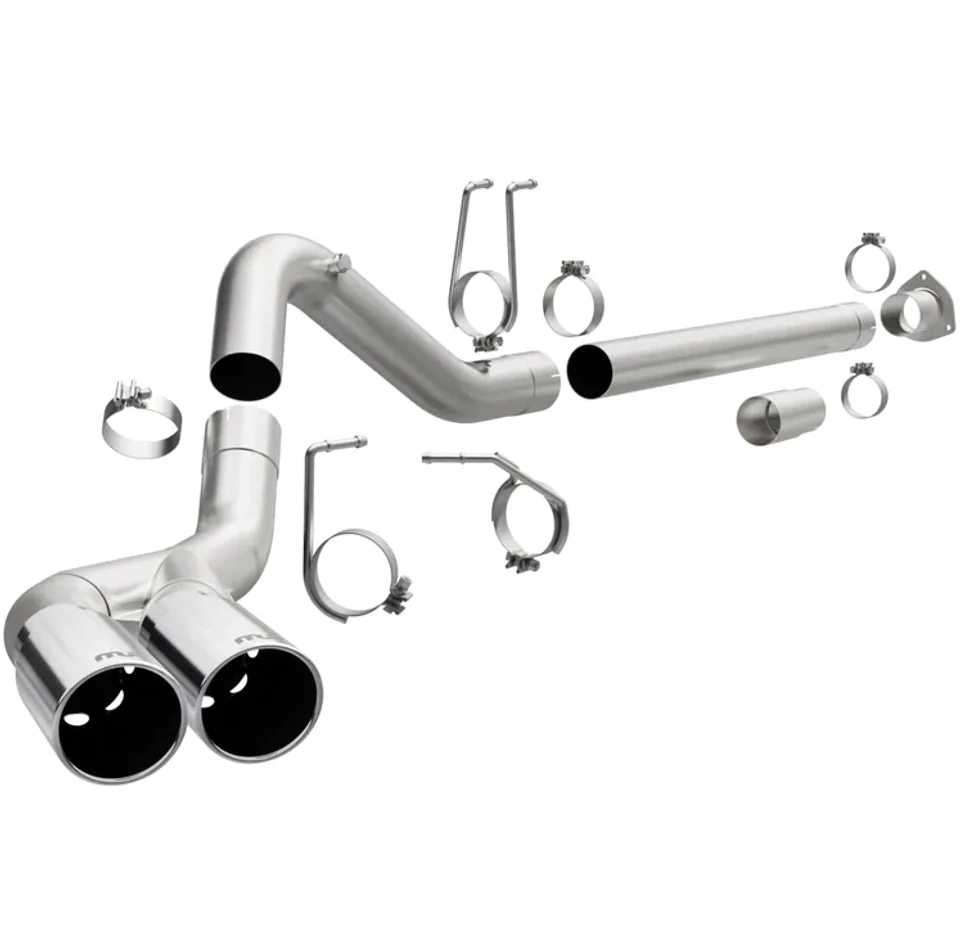 MagnaFlow 08-22 Ford F-250/F-350/F-450 4.6L/6.7 DPF-Back SS 4in Dual Single Passenger Side Rear Exit 17873 1 of 3