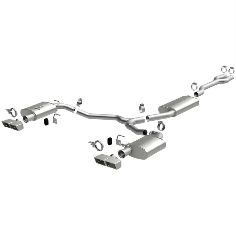 MagnaFlow 09-10 Dodge Challenger V6 3.5L Quad Split Rear Exit SS Cat-Back Performance Exhaust System 15131 1 of 1