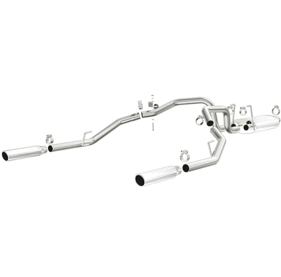 Magnaflow 09-13 Dodge Ram 1500 V6 3.6L Dual Spilt Rear Exit Polished Stainless C/B Perf Exhaust 15249 1 of 3