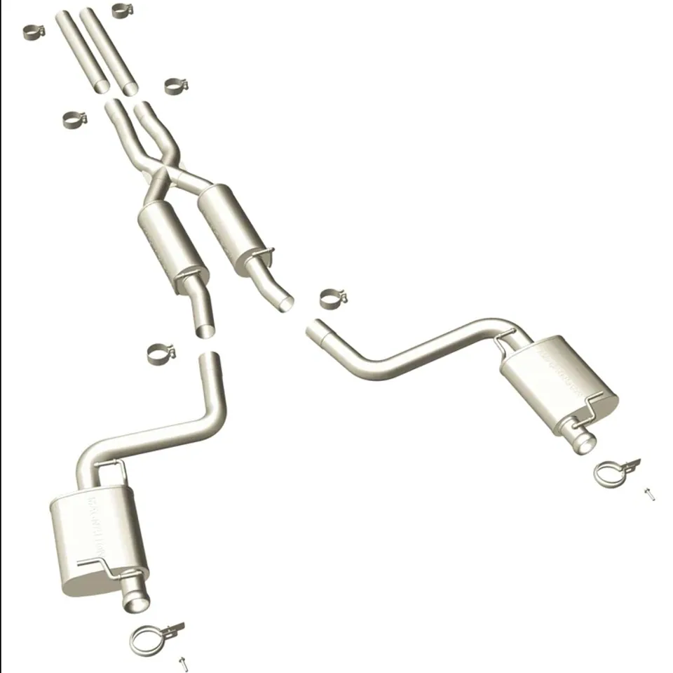 MagnaFlow 11-13 Dodge Challenger V6 3.6L Dual Split Rr Exit SS Cat Back Perf Exhaust (Reuse OE Tips) 15099 1 of 4