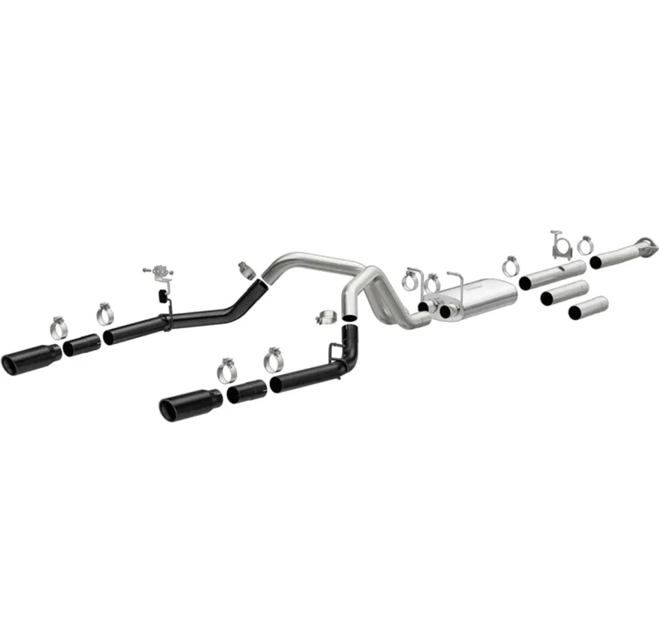 MagnaFlow 11-19 Chevrolet Silverado 2500/3500 HD V8-6.0L Dual Split Cat-Back Exhaust w/Black Tips 19377 1 of 4