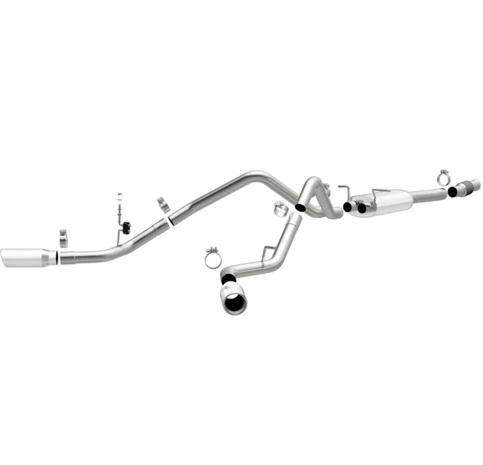 Magnaflow 14 Chev Silverado V8 5.3L SC Dual Split Rear Behind Rr Tire Exit SS Cat Back Perf Exhaust 15279 1 of 3