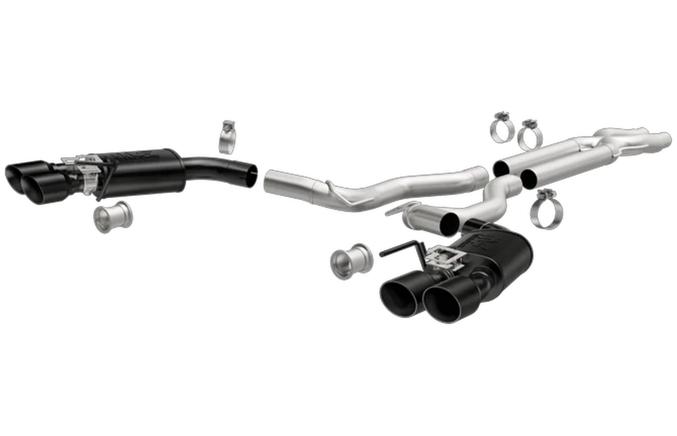 MagnaFlow 18-21 Ford Mustang GT 5.0L Competition Quad Exit Stainless Cat Back Performance Exhaust System 19369 1 of 1