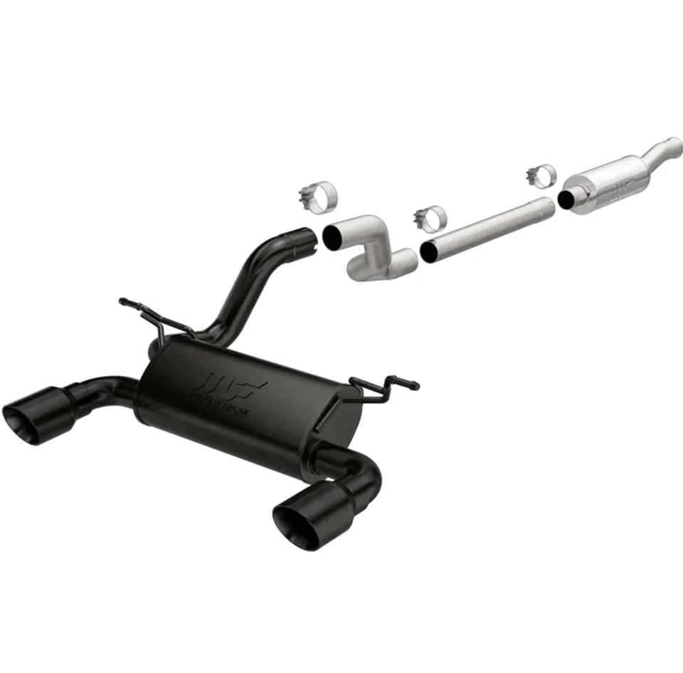 MagnaFlow 2018+ Jeep Wrangler 3.6L 409 SS Dual Split Rear Exit Black Tips Cat-Back Exhaust 19417 1 of 4