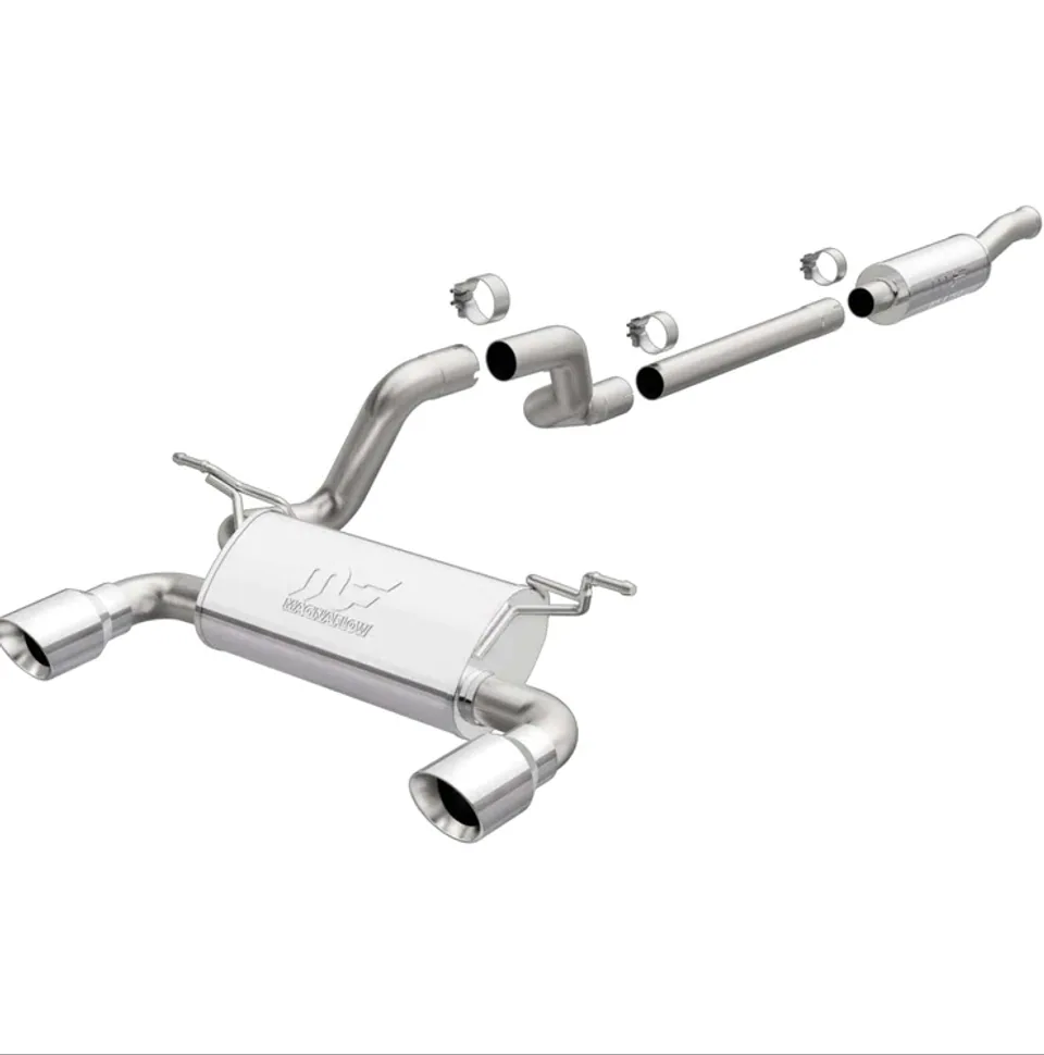 MagnaFlow 2018+ Jeep Wrangler 3.6L 409 SS Dual Split Rear Exit Polished Tips Cat-Back Exhaust 19416 1 of 4