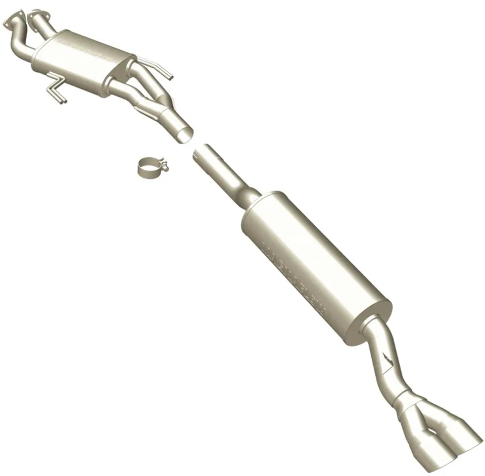 MagnaFlow 85-88 BMW 535I 3.5L/88 535IS 3.5L Dual Rear Exit Stainless Cat-Back Perf Exhaust 16555 1 of 1