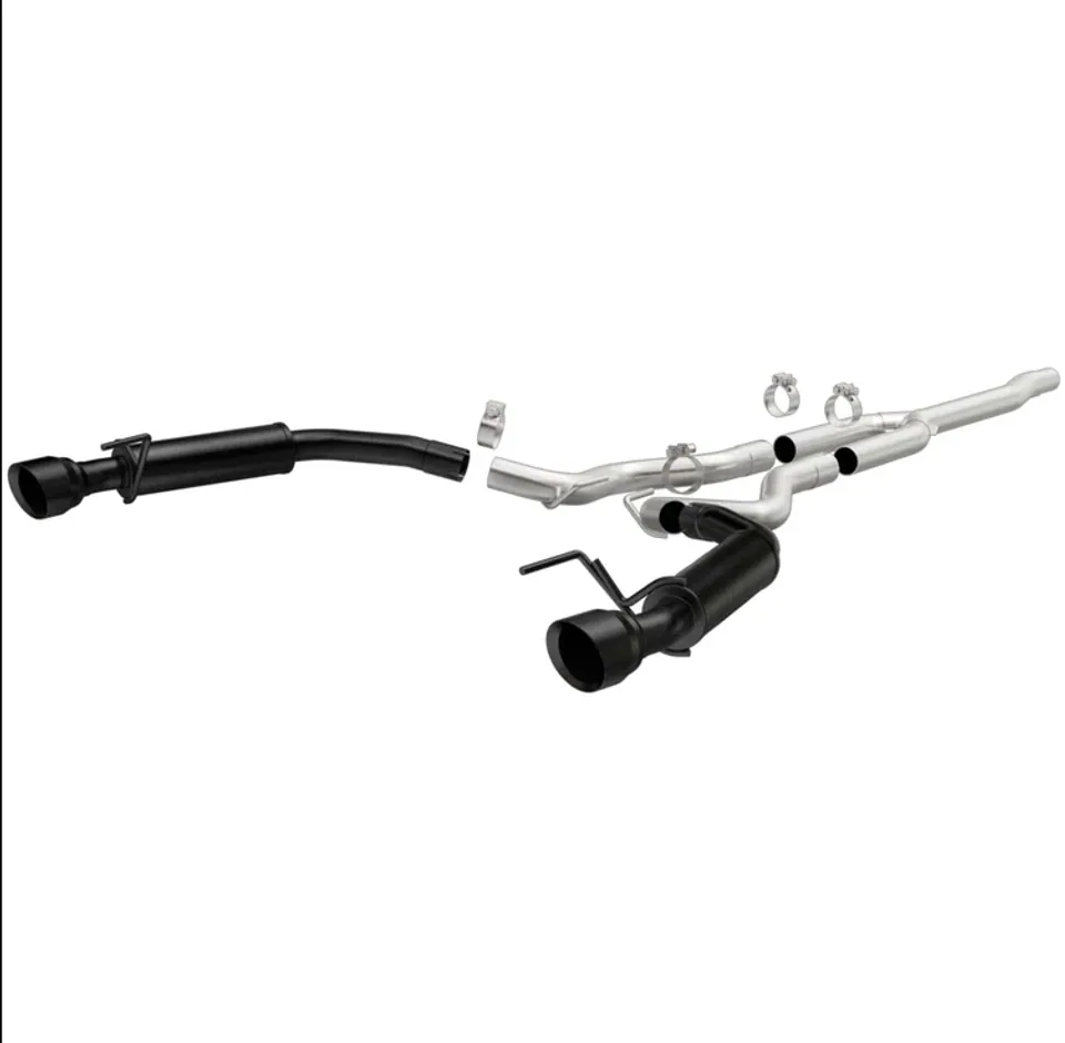 MagnaFlow Cat-Back 15-22 Ford Mustang 2.3L L4 Competition SS 3in Dual Split Rear 4.5in Black Tips 19256 1 of 3
