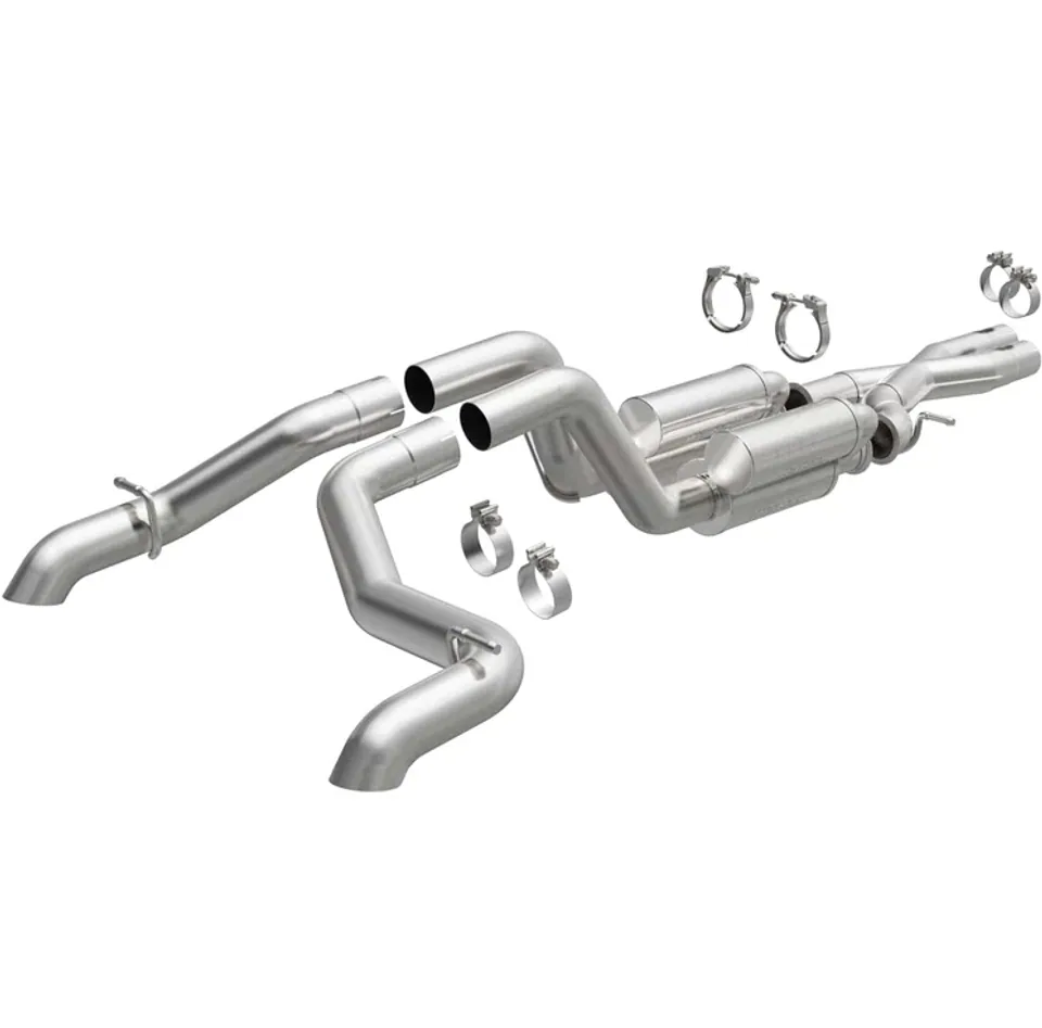 MagnaFlow Cat-Back 21-22 Jeep Wrangler 6.4L Rock Crawler Series Dual Exit Stainless Exhaust 19582 1 of 5