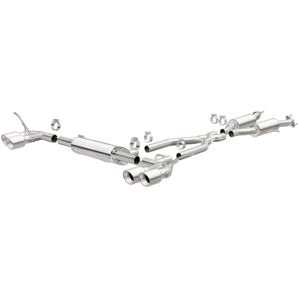 MagnaFlow Cat Back, SS, 2.5in, Quad Split Polish 4in tip 14-21 Jeep Grand Cherokee 3.6L/5.7L V6/V8 19193 1 of 5