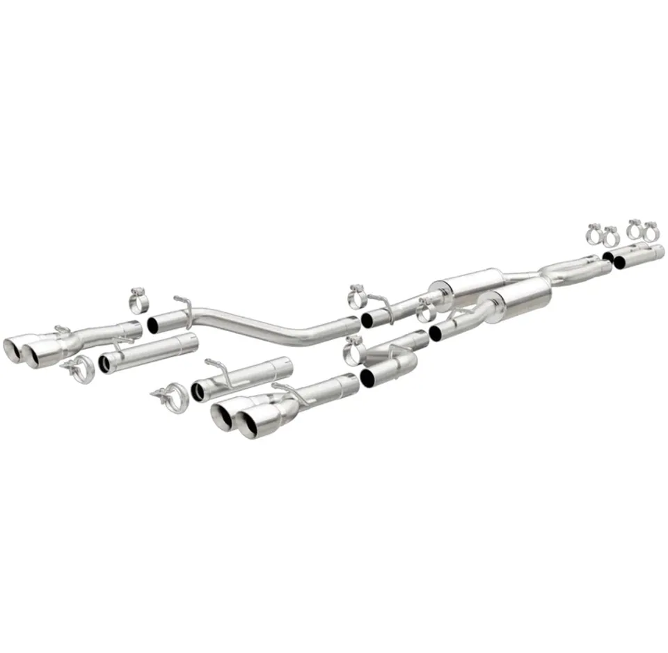 MagnaFlow Cat-Back, SS, 2.5in, Quad Split Rear 3.5in Tip 15-16 Dodge Challenger R/T 5.7L 19209 1 of 5