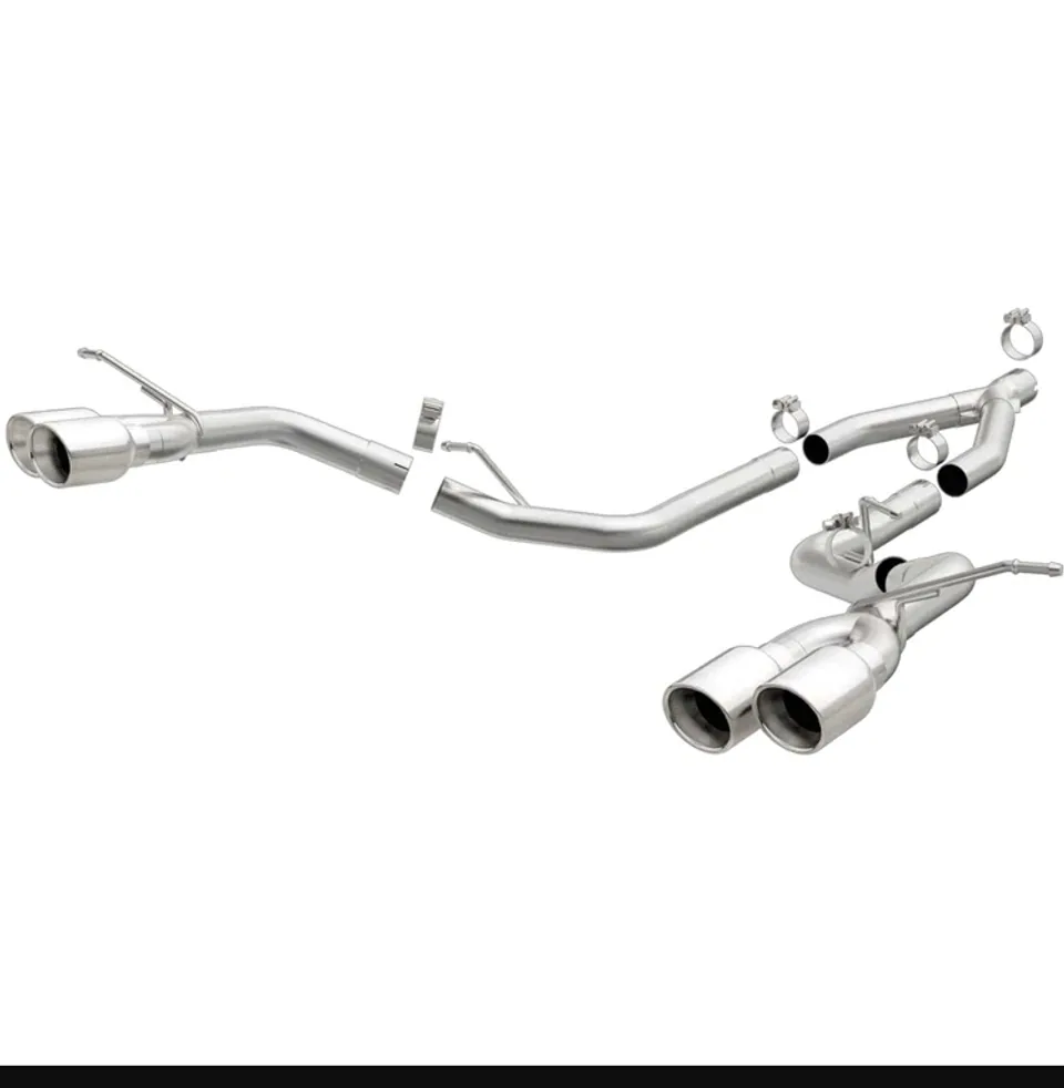 MagnaFlow Cat-Back SS 2.5in Quad Split Rear Exit 4in Tips 14-16 Jeep Grand Cherokee 3.0L Diesel 19192 1 of 1