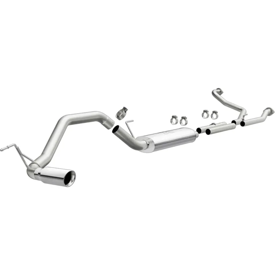 MagnaFlow CatBack 07-15 Nissan Titan V8 LGAS/LFLEX Single MF Polished Stainless Exhaust 19421 1 of 3