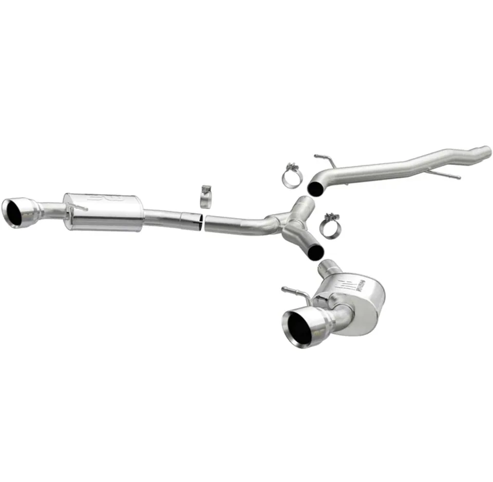 MagnaFlow CatBack 18-19 Audi A5 Dual Exit Polished Stainless Exhaust - 3in Main Piping Diameter 19390 1 of 4