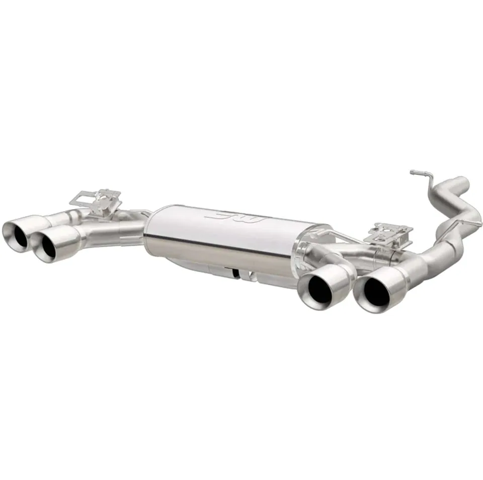 MagnaFlow Sys C/B 15-17 Volkswagen Golf R 3in Polished SS Quad Tip Split Rear Exit 19165 1 of 5