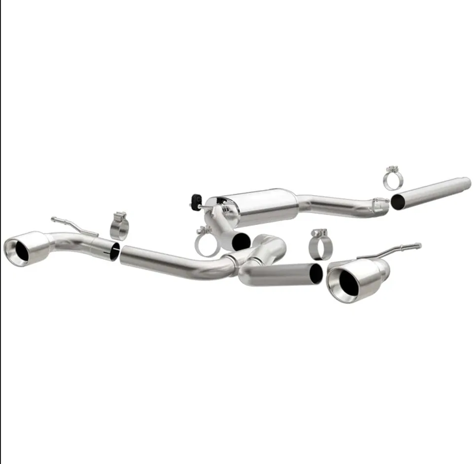 MagnaFlow SYS C/B Dual Split Rear Exit 4in Polished Tips 15-17 VW GTI 2.0L Turbo 15357 1 of 4
