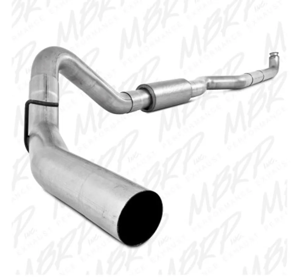 MBRP 01-07 Chev/GMC 2500/3500 Duramax EC/CC Downpipe Back P Series Exhaust 4in. Single Side AL S6004P 1 of 1