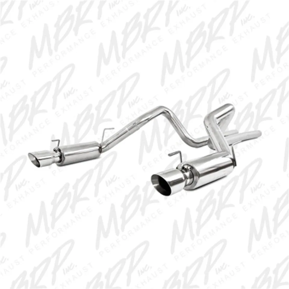 MBRP 05-09 Ford Shelby GT500 / GT Dual Split Rear Race Version, T409 4in Tips Exhaust System S7270409 1 of 1