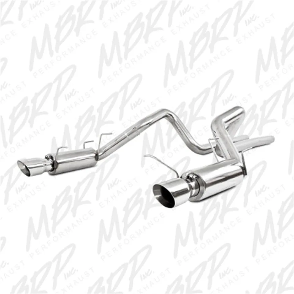 MBRP 11-12 Ford Shelby GT 500 T304 3in Cat Back Dual Split Rear Race Version 4.5in Tips S7260304 1 of 1