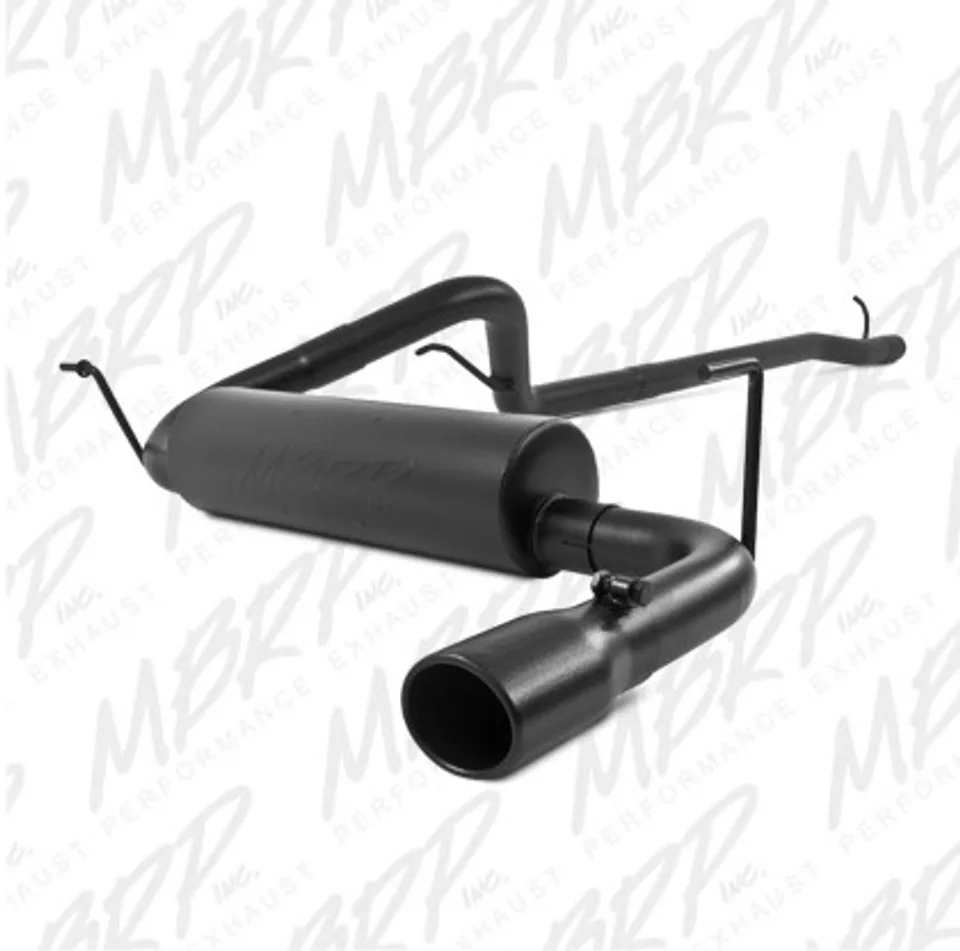 MBRP 12 Jeep Wrangler/ Rubicon 3.6L Cat Back Single Rear Exit Black Exhaust S5526BLK 1 of 1